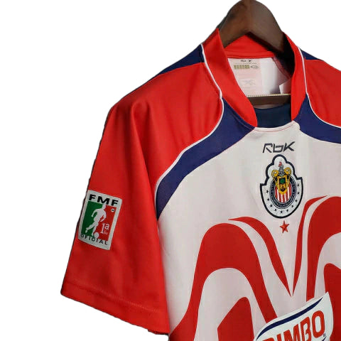 Camisa Chivas Retrô 2006/2007 Vermelha e Branca - Reebok