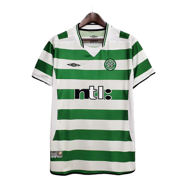 Camisa Celtic Retrô 2001/2003 Verde e Branca - Umbro