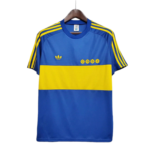 Camisa Boca Juniors Retrô 1981 Azul e Amarela - Adidas