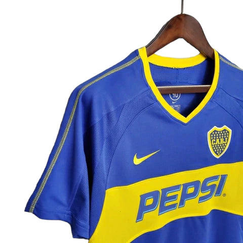 Camisa Boca Juniors Retrô 03/04 - Nike - Azul e Amarela