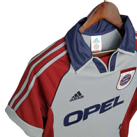 Camisa Bayern de Munique Retrô 1998/1999 Vermelha e Cinza - Adidas