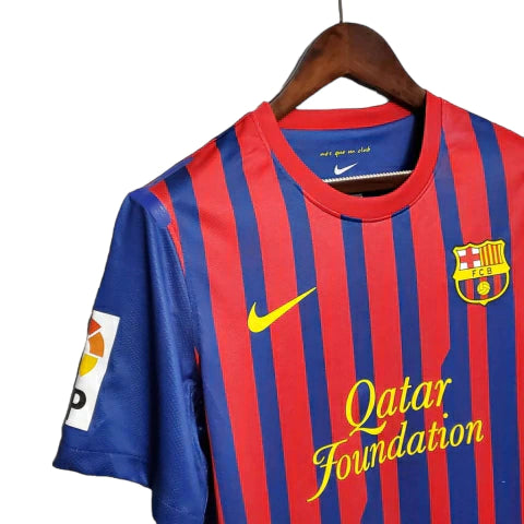 Camisa Retrô Barcelona NIke 2011/12 Masculino Azul e Grená