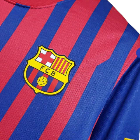 Camisa Retrô Barcelona NIke 2011/12 Masculino Azul e Grená