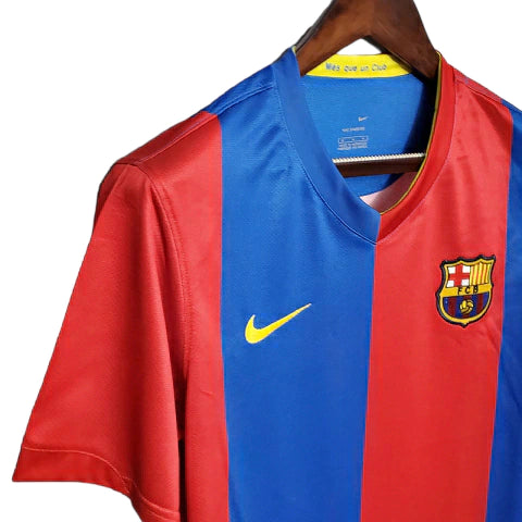 Camisa Barcelona Retrô 2006/2007 Azul e Grená - Nike