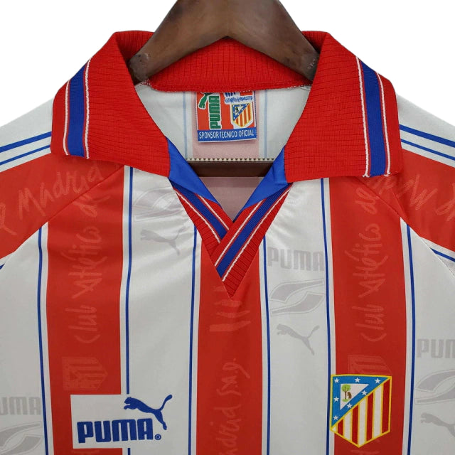 Camisa Atlético de Madrid Retrô 1996/1997 Branca e Vermelha - Puma