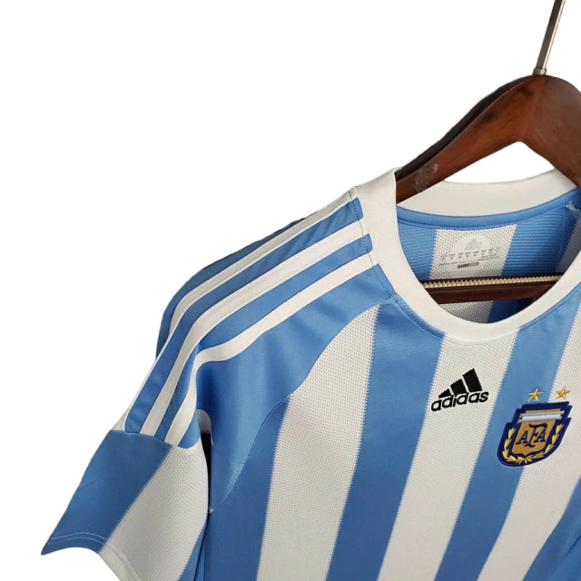 Camisa Retrô Argentina Adidas 2010/11 Azul e Branco