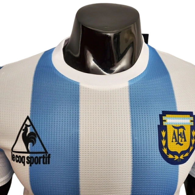 Camisa Argentina Retrô 1986 Azul e Branca - Le Coq