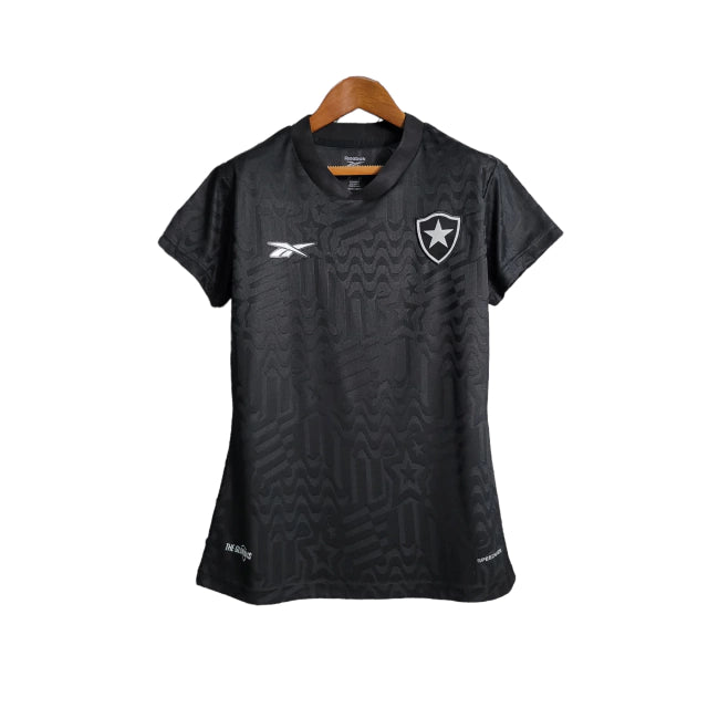 Camisa Botafogo l 23/24 Torcedor Feminina- Preta e Branca