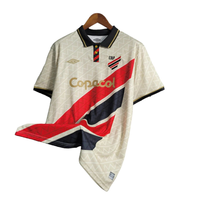 Camisa Athletico Paranaense II 23/24 Torcedor Masculino - Branca com detalhes em vermelho e preto