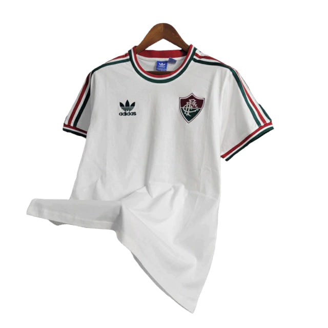 Camisa Fluminense Retrô 14/15 Torcedor Masculina - Branca com detalhes em vermelho e verde