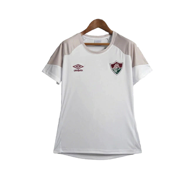 CAMISA FLUMINENSE TREINO II 23/24 UMBRO FEMININA - Branca com detalhes cinza