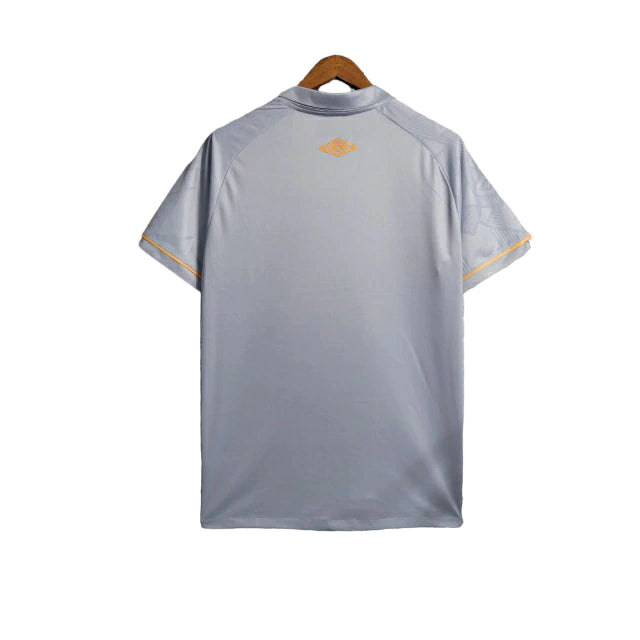 Camisa Fluminese Goleiro I 23/24 Umbro Torcedor Masculina - Cinza e laranja