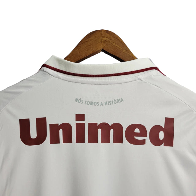 Camisa Fluminense Retrô II 11/12 Torcedor Masculina - Branca com detalhes em vinho