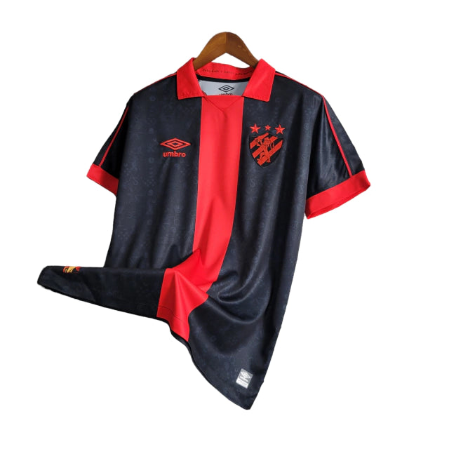 Camisa Sport Recife II 23/24 Torcedor Umbro Masculina - Preto com detalhes em vermelho