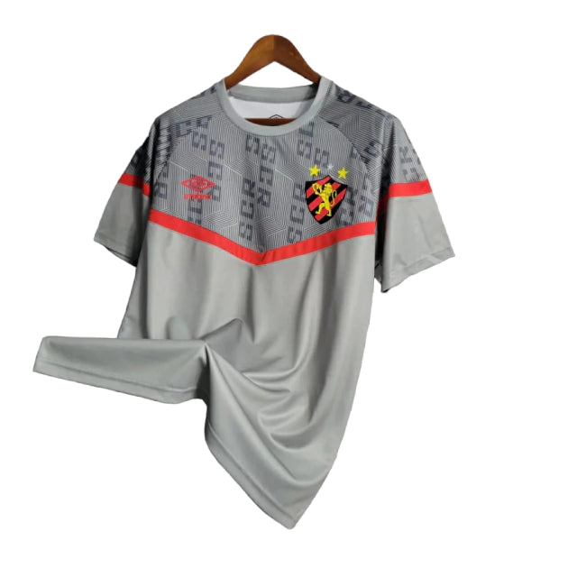 Camiseta Sport Treino II 22/23 - Torcedor Umbro Masculina - Cinza com detalhes em vermelho