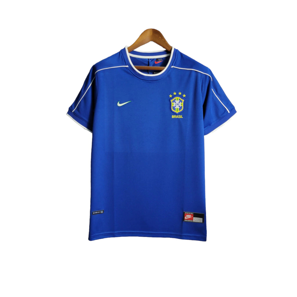 Camisa Retrô Seleção Brasileira II Away 1998/99 Nike Masculino Azul