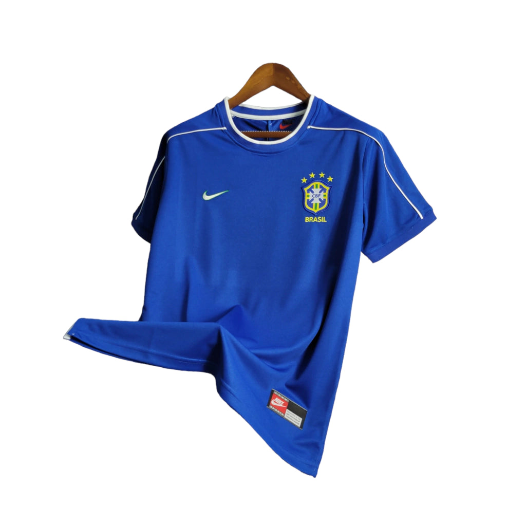 Camisa Retrô Seleção Brasileira II Away 1998/99 Nike Masculino Azul