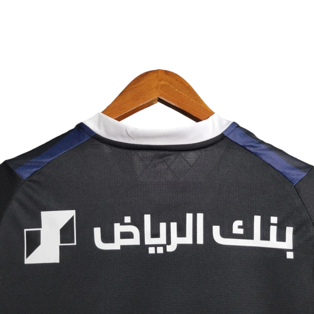 Camisa Al Hilal III Third Puma 2023/24  Masculino Preto e Azul Escuro