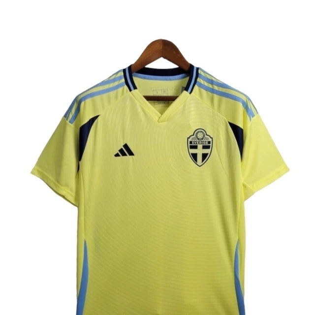 Camisa Suécia I Home 2024/25 Adidas Torcedor Masculino Amarelo