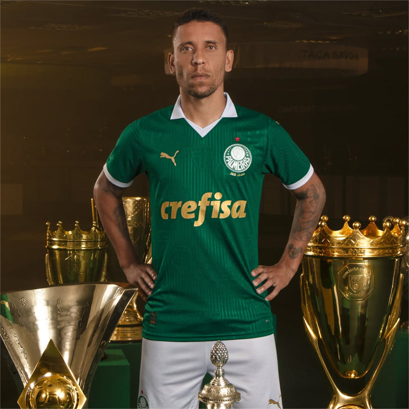 Camisa Palmeiras I Home Puma Torcedor 2024/25 Masculino Verde