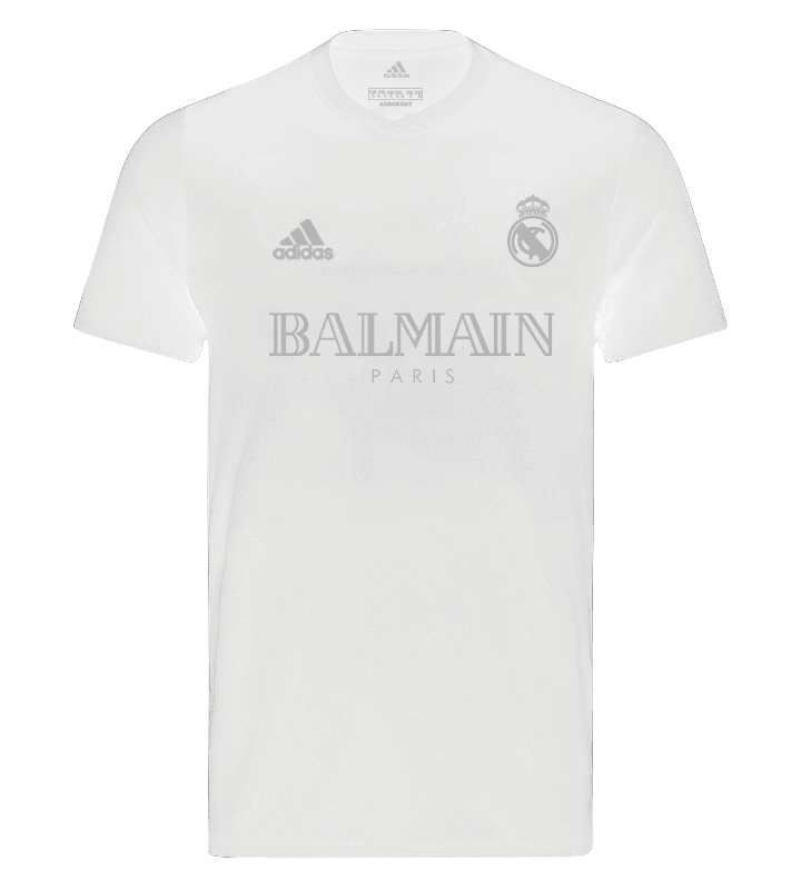Camisa Real Madrid x Balmain Refletiva Torcedor Adidas 2023/24 - Branco