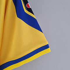 Camisa Retrô Parma I Champion 1999/00 Masculino Amarelo e Azul