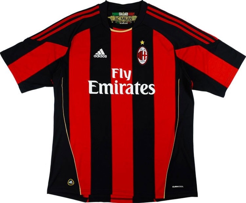 Camisa I Adidas Milan 2010/11 - Retrô