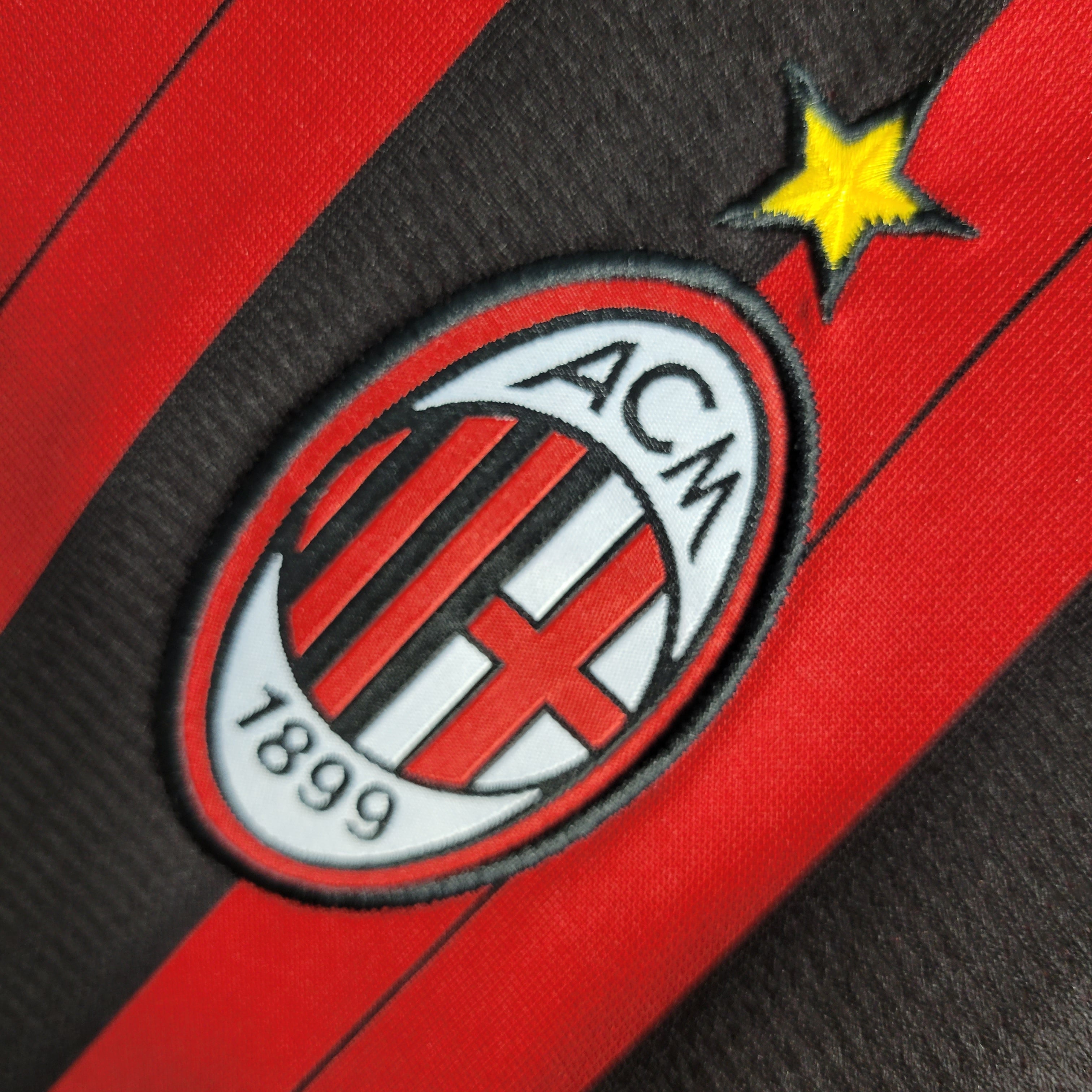 Camisa I Adidas Milan 2013/14 - Retrô Manga Longa- Vermelho