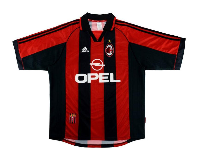 Camisa I Milan 1998/99 Adidas  - Vermelho e Preto